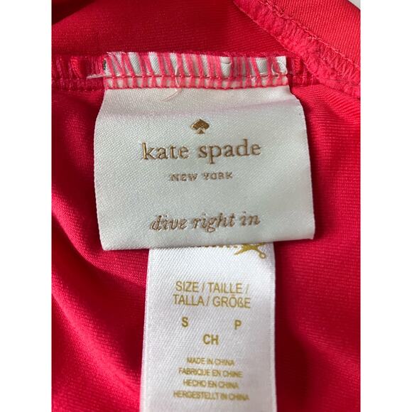 Kate Spade 3D Rose Peep Hole One Piece Swimsuit Coral Small - Picture 5 of 5